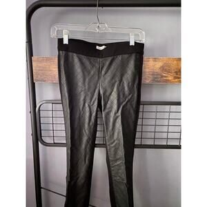 Jessica Simpson Black Faux Leather Leggings | Small